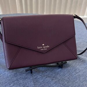 KATE SPADE Saffiano Leather Maroon Cedar Street Crossbody Bag Polkadot NWOT